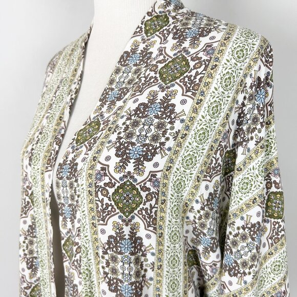 Earthbound Fall Floral Boho Cottage Kimono Open Top Size Small/Medium Women's - Picture 1 of 5